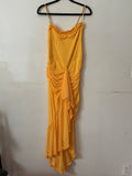 Canary Yellow Ruffled Maxi Dress