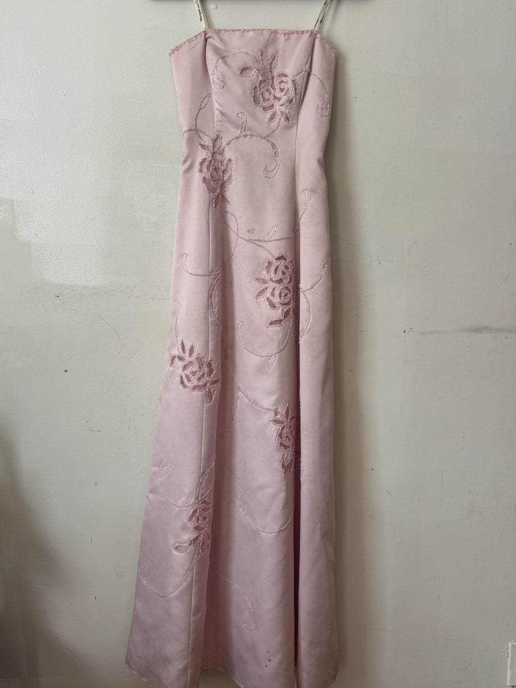 'Morgan and Co.' Baby Pink Beaded Gown