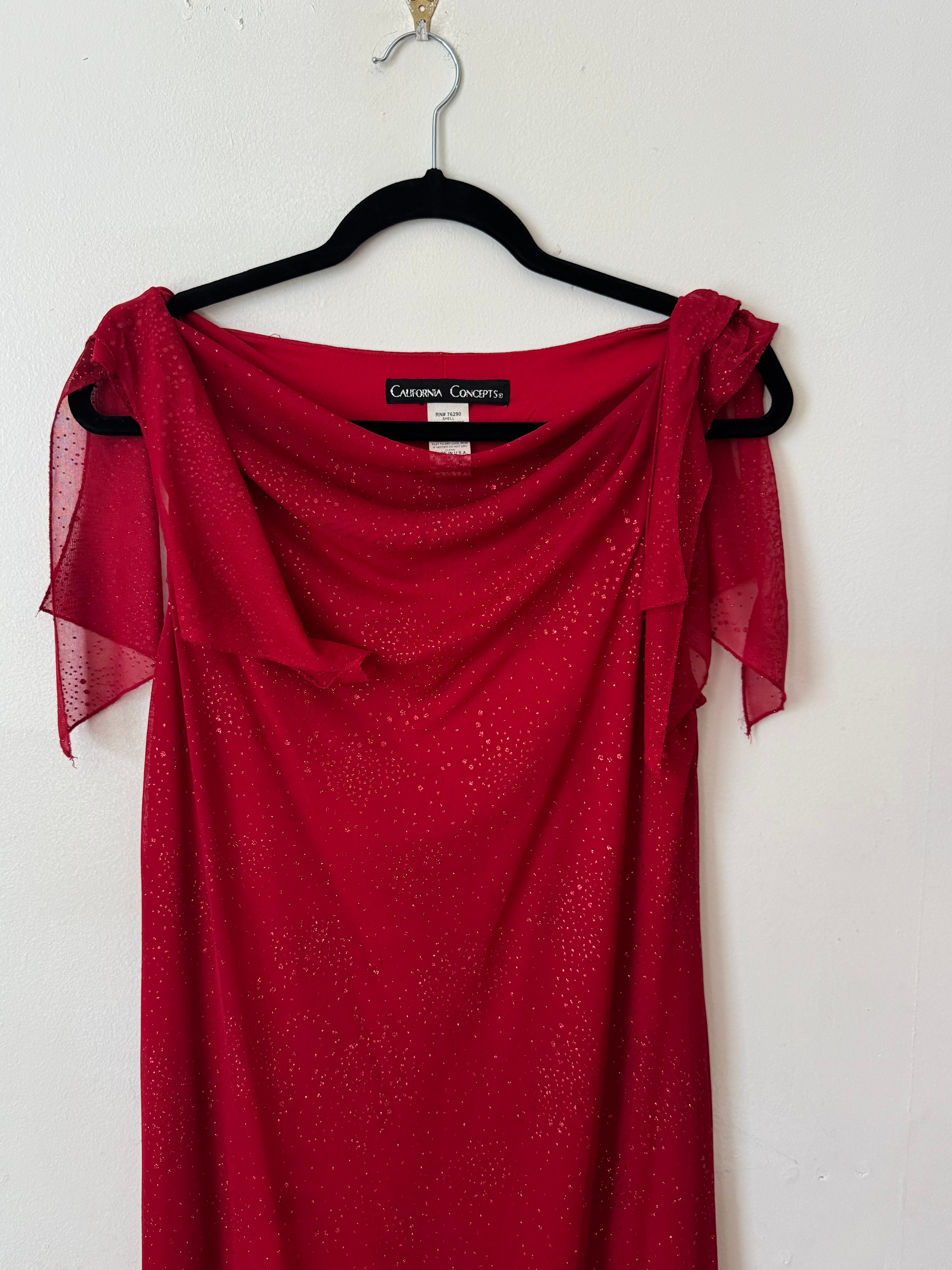 'California Concepts' Red Sparkle Gown