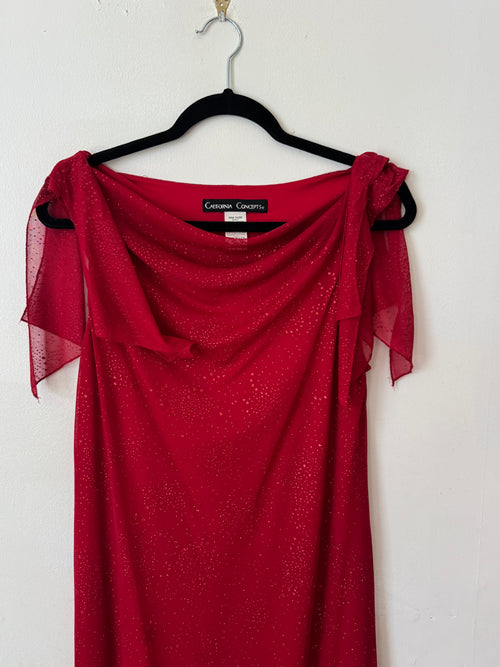 'California Concepts' Red Sparkle Gown