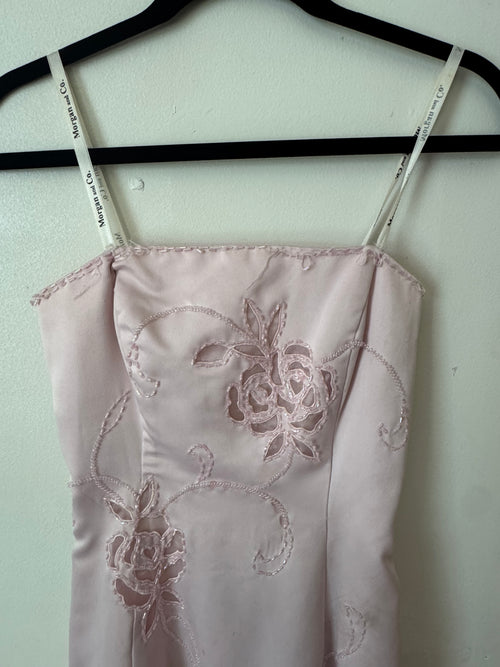 'Morgan and Co.' Baby Pink Beaded Gown
