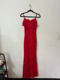 'Sugar' Red Lace Maxi Dress