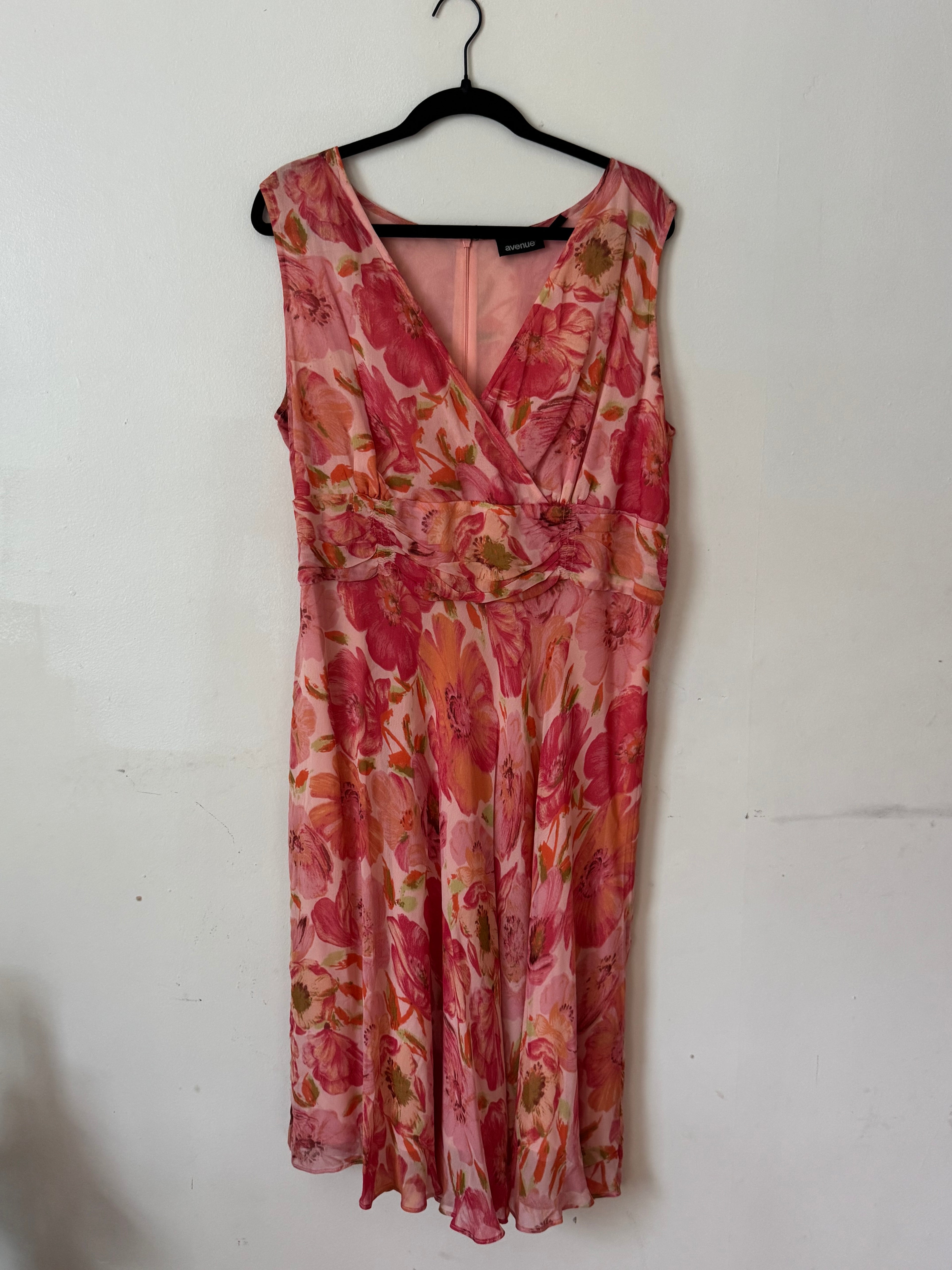 'Avenue' Apricot Floral Dress