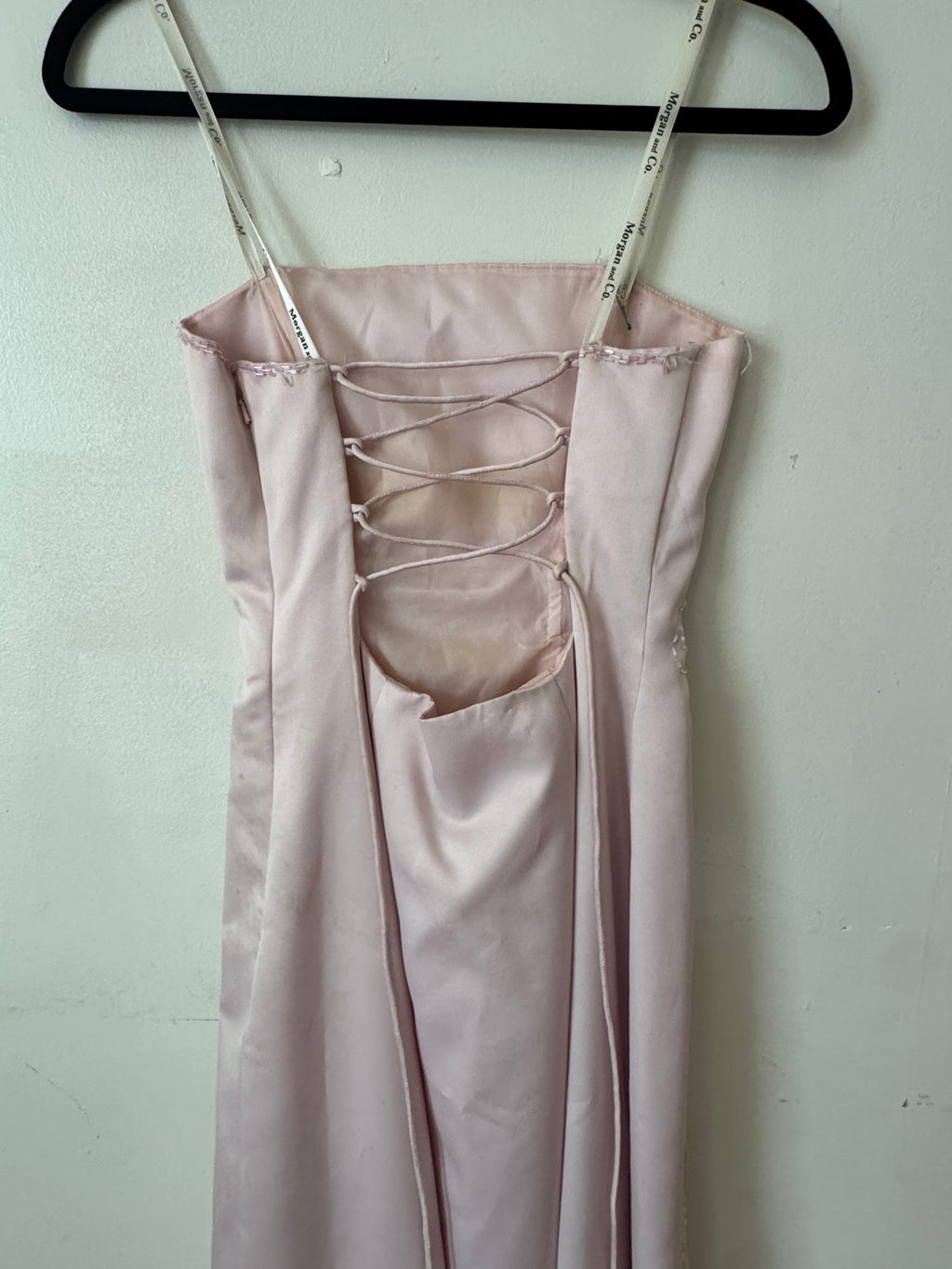 'Morgan and Co.' Baby Pink Beaded Gown